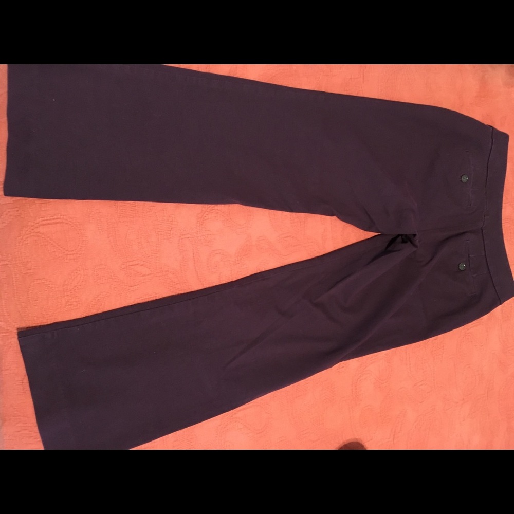 LOFT Julie boot cut 4 petite pants dark red